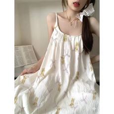 批发小叮当吊带胸垫<b class='q'>睡裙</b>法式高级感卡通中长款可外穿睡衣连衣裙