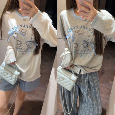 批发MR【原版雪花棉】<b class='q'>宽松</b>长袖t恤女独特漂亮绝美<b class='q'>上衣</b>夏日ootd穿搭