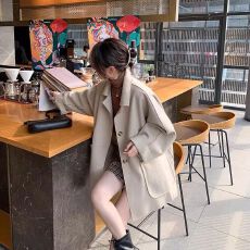 批发中<b class='q'>长款</b>毛呢外套<b class='q'>女</b>装秋冬季新款韩版宽松小个子气质呢子大衣