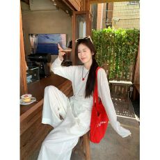 批发MR【天丝<b class='q'>亚麻</b>】慵懒微透长袖T恤女夏设计感系带薄款宽松防晒罩衫