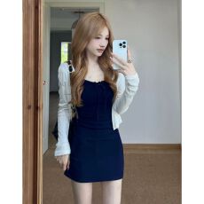 批发MR【原版提花】白色短款防晒<b class='q'>开衫</b>外套女夏薄款吊带裙外搭披肩上衣