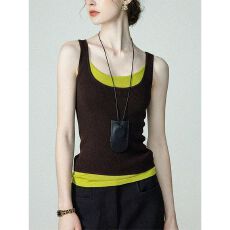 批发MR【随心裁】两件套外穿吊带女背心薄款夏修身显瘦短款美背<b class='q'>打底衫</b>