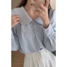 批发<b class='q'>娃娃领</b><b class='q'>衬衫</b>女2026春季新款设计感法式复古泡泡袖百搭舒适气质上衣