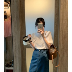 批发泡泡袖木耳边T恤短袖女2026夏季新款宽松<b class='q'>韩版</b>设计感小众上衣