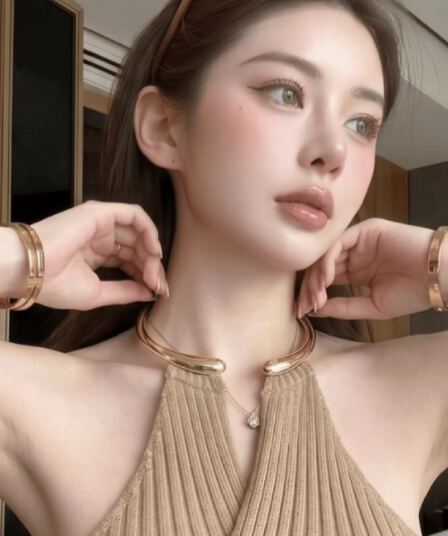 얼음 차가운 실크 순수한 욕망 섹시함 금반지 행침 목 니트 조끼 여름 허리 수축 슬림해 보이는 핫걸 품격 쇼트 스타일 맨위
