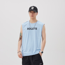 批发实拍冰丝背心男士夏季速干网眼透气无袖t恤大码宽松运动健身坎肩