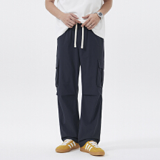 批发2025夏季新款直筒四面弹休闲裤男宽松百搭户外登山速干美式工装裤