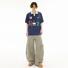 批发2025夏季新款潮牌中性工装弯刀裤男女同款潮流宽松阔腿百搭休闲裤