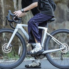 批发2025新款夏季工装复古撞色训练运动长裤宽松廓形轻薄束脚休闲裤男