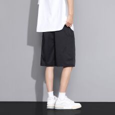 批发实拍2025夏冰丝短裤超薄休闲短裤男百搭宽松韩版潮流弹力五分裤