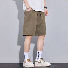 批发实拍2025夏季短裤男冰丝薄面料休闲运动百搭宽松韩版潮流五分裤