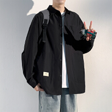 批发实拍2025<b class='q'>秋</b>季新款潮流通勤百搭长袖衬衫男宽松休闲衬衣外套