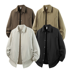 批发实拍2025秋季新款长袖衬衫男翻领结构拼接款休闲百搭简约潮流衬衣