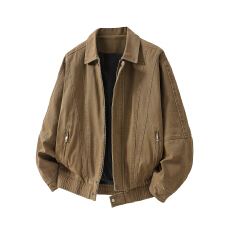 批发实拍秋冬新款美式潮牌纯棉洗水复古<b class='q'>夹克</b>外套男宽松百搭潮流拼接款