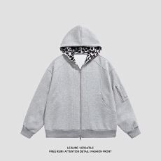 批发实拍秋<b class='q'>冬</b>新款潮牌重磅连帽针织外套拉链开衫卫衣男女中性款