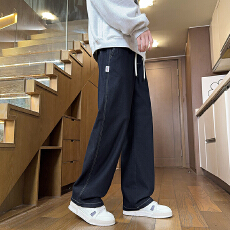 批发实拍2025秋<b class='q'>冬</b>新款原色经典牛仔裤男松紧腰宽松百搭拼接裤子