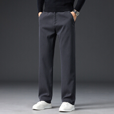 批发实拍秋冬新款半松紧天丝莱赛尔休闲裤男宽松百搭通勤轻商务裤子