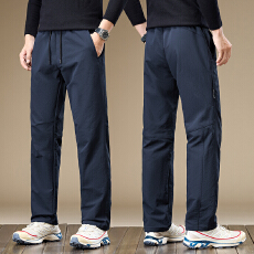 批发<b class='q'>实拍</b>2025秋冬新款三防<b class='q'>户外</b>小直筒休闲裤男宽松百搭松紧腰长裤