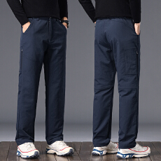 批发<b class='q'>实拍</b>2025秋冬新款<b class='q'>户外</b>三防休闲裤男宽松百搭直筒半松紧拉链长裤