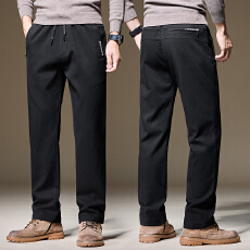 批发实拍2025秋冬新款莱赛尔轻商务修身弹力休闲裤男直筒百搭通勤长裤