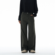 美式复古水洗cleanfit休闲裤男女中性款宽松直筒阔腿潮牌工装长裤