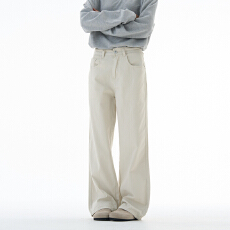 美式复古水洗cleanfit高街休闲裤男女款宽松直筒阔腿潮牌工装长裤