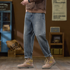 批发实拍2025秋冬新款兼具时尚舒适锥形牛仔裤男百搭潮流耐磨长裤