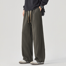 批发实拍2025秋<b class='q'>冬</b>新款莱赛尔直筒休闲裤男宽松百搭弹力全紧腰运动长裤