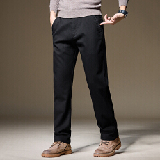 批发秋<b class='q'>冬</b>新款轻商务通勤修身弹力半松紧休闲裤男直筒百搭长裤