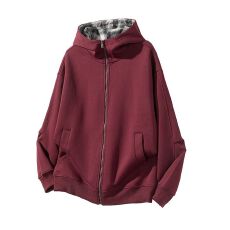 批发实拍2025秋冬新款连帽日系复古拉链开衫卫衣男百搭潮流宽松帽衫