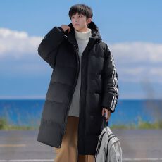 批发实拍2025冬季新款棉服连帽加厚保暖中长款棉衣外穿防风军大衣外套