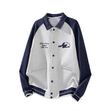 批发实拍秋冬新款美式飞行服<b class='q'>潮</b>牌夹克男时尚拼接翻领宽松百搭外套