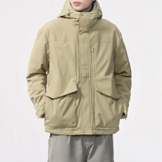 批发冬装<b class='q'>新款</b>重磅简约连帽羽绒服男新国标90白鸭绒保暖户外羽绒外套