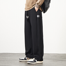 批发实拍2025<b class='q'>秋</b>冬新款棉针织拖地休闲裤男宽松百搭运动卫裤