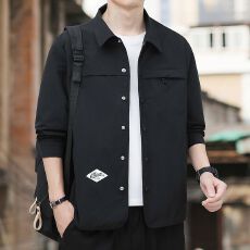 批发实拍2025秋冬新款翻领工装夹克男休闲宽松百搭中年款外套上衣