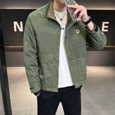 批发实拍2025秋冬新款翻领工装夹克外套男休闲宽松百搭简约上衣