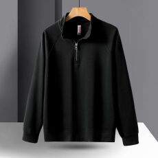 批发实拍2025<b class='q'>秋</b>冬新款纯棉半拉链立领卫衣男宽松百搭舒适上衣