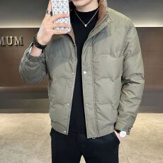 批发实拍2025冬季新款新国标羽绒服男简约轻薄百搭立领羽绒<b class='q'>外套</b>