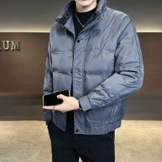 实拍2025冬季羽绒服男加厚保暖外套立领韩版百搭防寒男士羽绒服