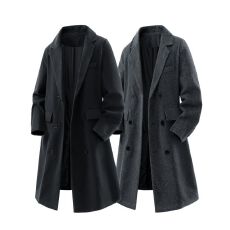 批发<b class='q'>冬</b>季毛呢大衣潮牌时尚中长款风衣宽松百搭韩版中性款外套大衣