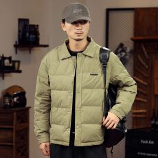 批发实拍新国标白鸭绒冬季新款<b class='q'>羽绒服</b><b class='q'>男</b>简约百搭翻领加厚保暖外套