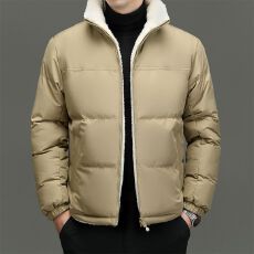 批发双面穿羊羔绒防寒锁温棉服男冬季百搭中性款情侣棉袄棉衣大码款式