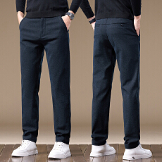 批发实拍秋冬季新款雪尼尔轻<b class='q'>商务</b><b class='q'>休闲</b>裤男修身弹力通勤长裤