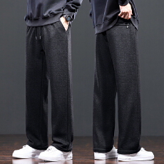 批发冬季新款针织人字纹醋酸绵羊毛<b class='q'>休闲</b>裤男直筒松紧腰轻<b class='q'>商务</b>厚款长裤