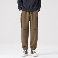 批发秋<b class='q'>冬</b>新款休闲束脚裤男宽松百搭松紧腰长裤