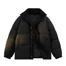 批发实拍2025冬季新款<b class='q'>潮</b>牌棉服男螺纹立领宽松百搭加厚棉袄保暖外套