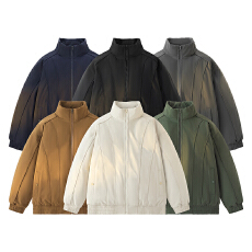 批发冬装新款<b class='q'>潮</b>牌立领拼接结构棉服休闲加厚面包服棉袄保暖御寒棉衣男