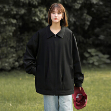 批发实拍2026<b class='q'>春</b>季夹克男女新款翻领美式休闲简约宽松百搭痞帅时尚外套