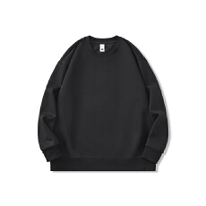 实拍2026重磅纯色圆领卫衣男宽松百搭男女款中性打底体恤上衣