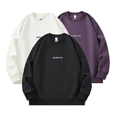 密文发货稳2026新款重磅卫衣圆领男女同款潮流立体字母印花